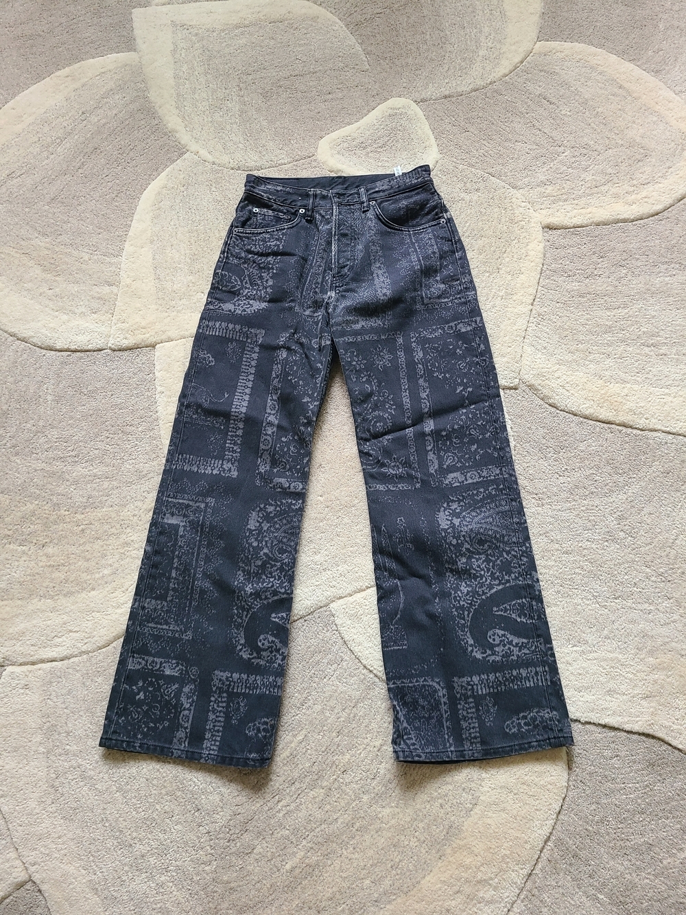 Acne Studios 2021F Loose Fit Regular Jeans in Karma Black Size 27/30